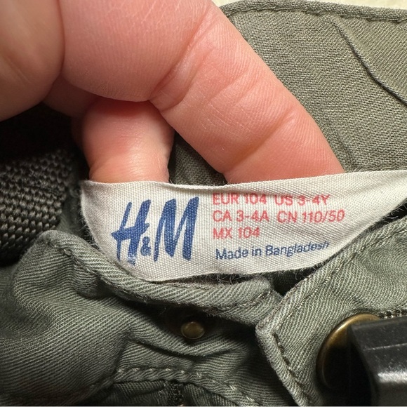 H&M Cargo Shorts Green Size 4 - Picture 8 of 16